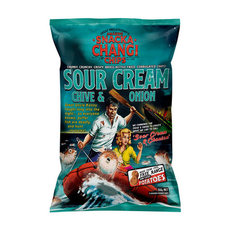 SnackaChangi Sour Cream, Chives & Onion |150g