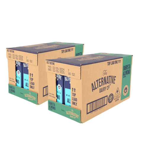 The Alternative Dairy Co Barista Almond Milk 2 Boxes | 12 x 1L