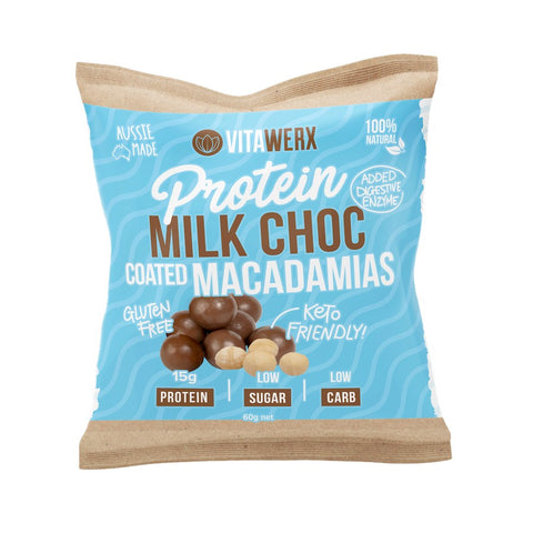Vita Werx Protein Nuts Macadamia Choc Coated 10 Pack | 60g