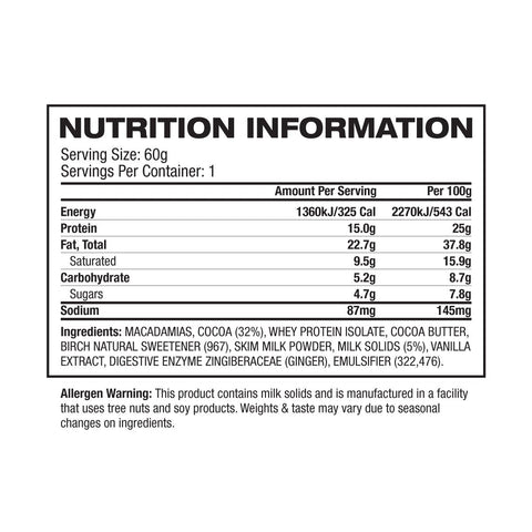Vita Werx Protein Nuts Macadamia Choc Coated 10 Pack | 60g