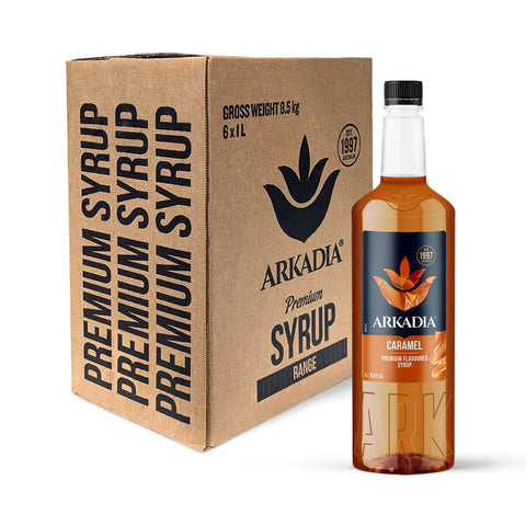 Arkadia Caramel Syrup Box | 6 x 1L