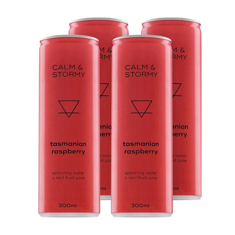 Calm & Stormy Tasmanian Raspberry 300ml 4pk - Calm & Stormy