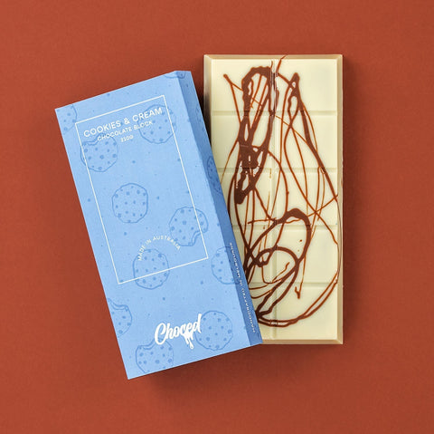Choced Cookies and Cream Chocolate Block