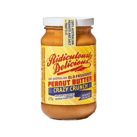 Crazy Crunch Peanut Butter 375g - Ridiculously Delicious Peanut Butter