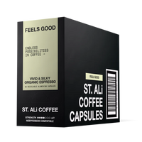 ST. ALi Feels Good Organic Espresso Coffee Capsules Carton 6 x 10 Pack