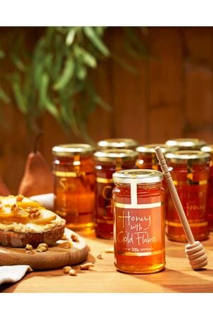 Honey with Gold Flakes with Dipper 300g-Ogilvie and Co Fine Food-iPantry-australia