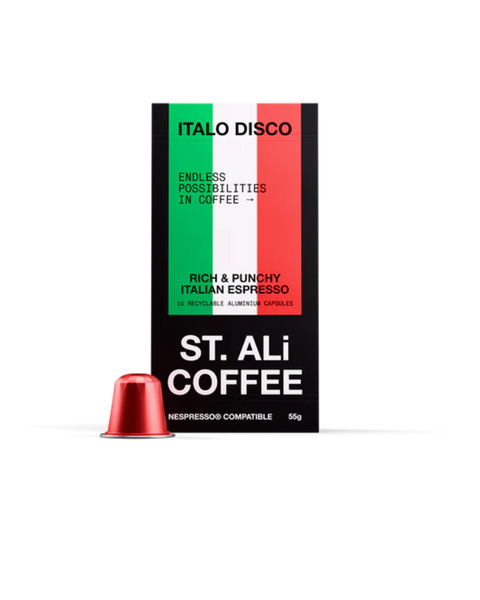 ST. ALi Italo Disco Coffee Capsules Carton 6 x 10 Pack