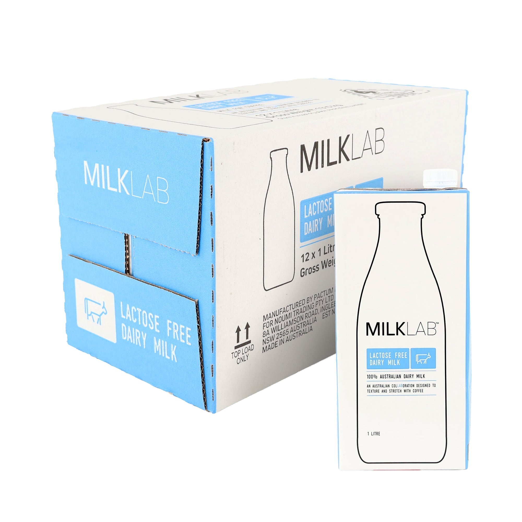 MILKLAB Lactose Free Milk Box | 12 x 1L