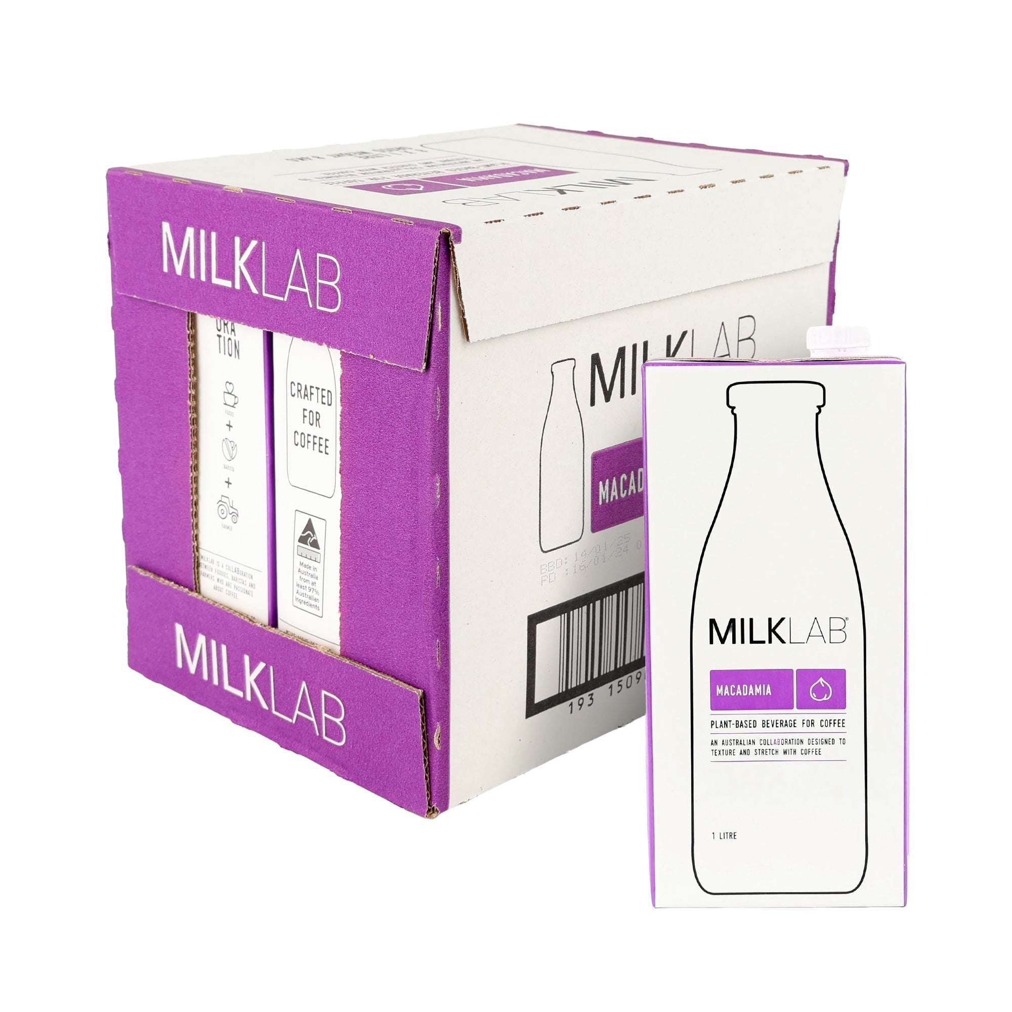 MILKLAB Macadamia Milk Box | 8 x 1L