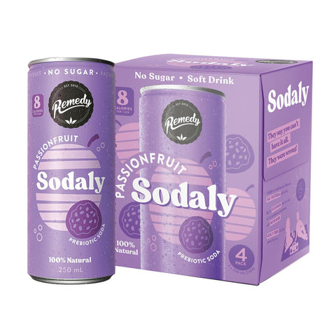 Passionfruit Sodaly 4Pk 250ml - Remedy