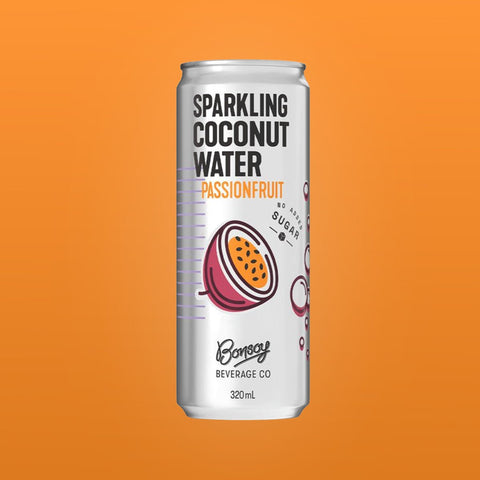 Passionfruit Sparkling Coconut Water - Box Of 12 - Bonsoy