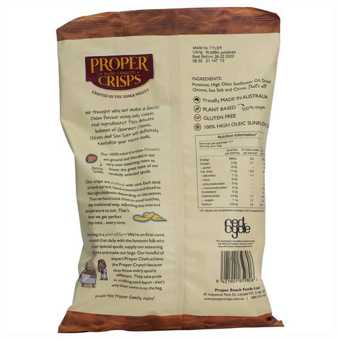 Proper Crisps Onion & Chives 150g-Indulgence-Proper Crisps-iPantry-australia