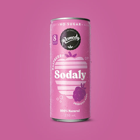 Raspberry Sodaly 4Pk 250ml - Remedy