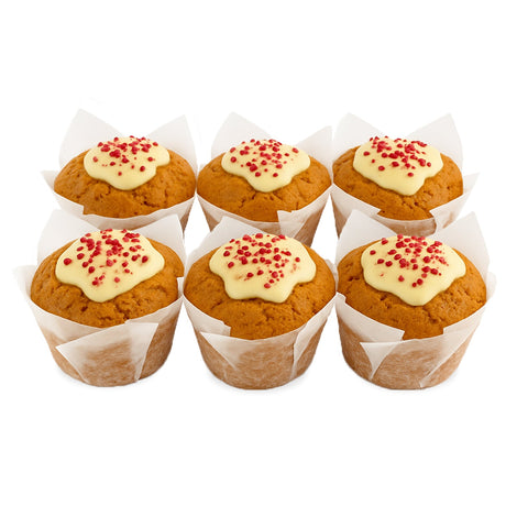 FIG Raspberry & White Chocolate Muffin Large 6 Pack