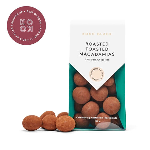 Roasted Toasted Macadamia Dark 100g-Indulgence-Koko Black-iPantry-australia
