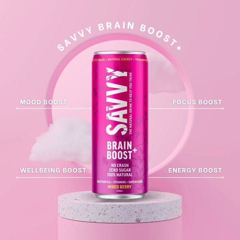 Savvy Brain Boost Mixed Berry 330ml-Beverages-SAVVY-iPantry-australia