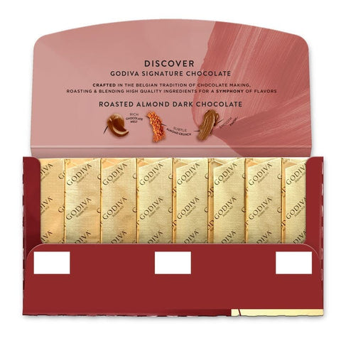Signature Mini Bars Dark Roasted Almond 90g-Indulgence-Godiva-iPantry-australia