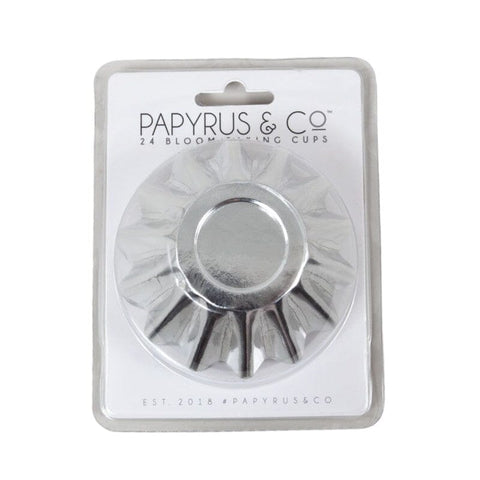 Silver Bloom Baking Cups (24 Pack)-PAPYRUS-iPantry-australia