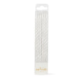 Spiral Cake Candles Pearlised White (Pack Of 12)-Cake & Candle-iPantry-australia