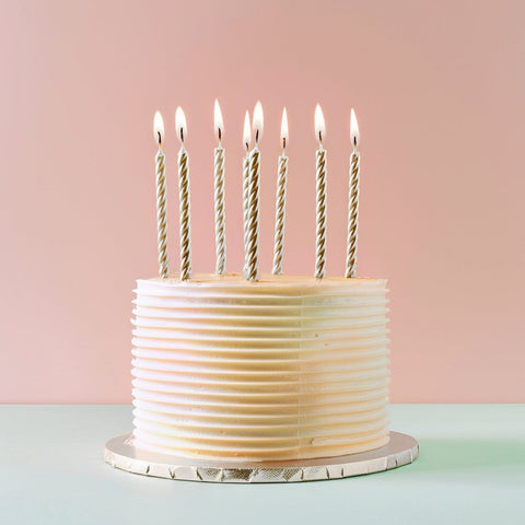 Spiral Cake Candles Silver (Pack Of 12)-Cake & Candle-iPantry-australia