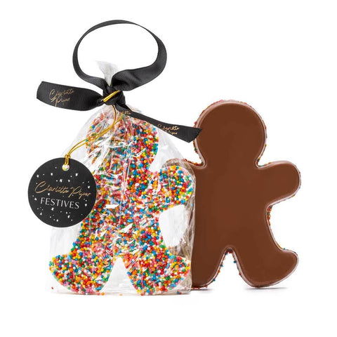Sprinkle Gingerbread Man Milk Chocolate 100g-Indulgence-Charlotte Piper-iPantry-australia
