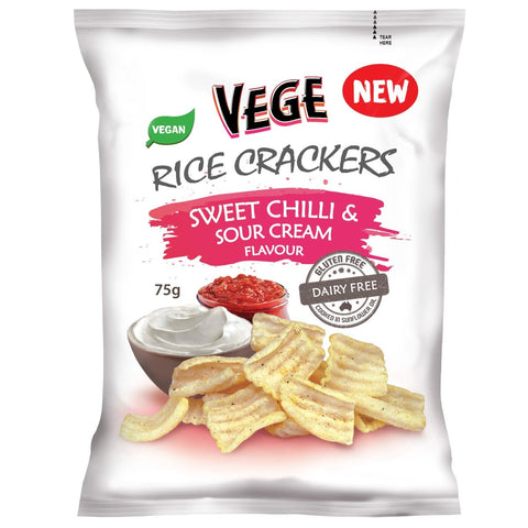 Vege Chips Sweet Chilli & Sour Cream Rice Crackers | 75g