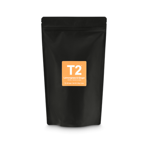 T2 Lemongrass & Ginger Tea Bag Refill 60 Pack | 120g