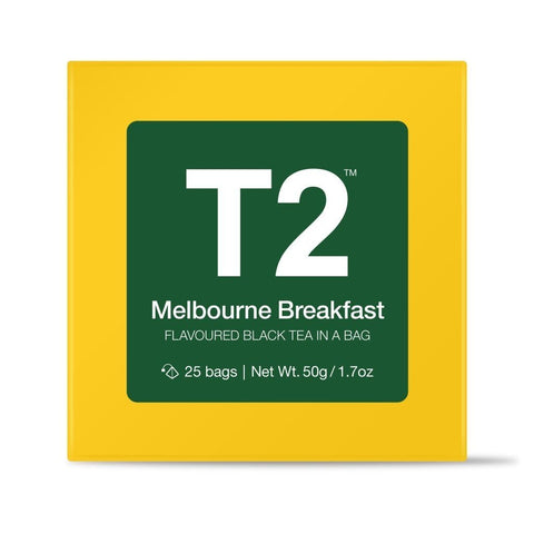 T2 Melbourne Breakfast Teabag Gift Cube 25pk/50g-Pantry-T2-iPantry-australia