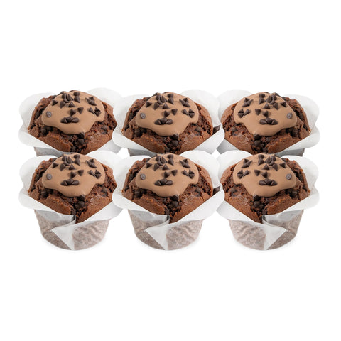 FIG Triple Choc Mud Muffin Large 6 Pack
