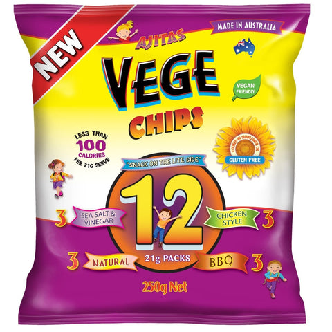 Vege Chips Assorted Multipack 12's 250g