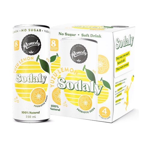 Remedy Yuzu Lemon Sodaly 4 Pack | 250mL